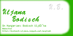 uljana bodisch business card